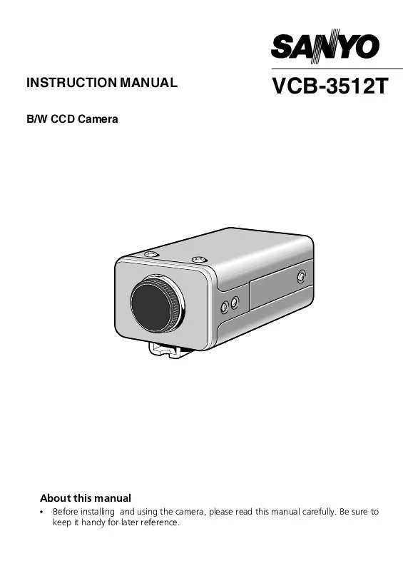 Mode d'emploi SANYO VCB3512T