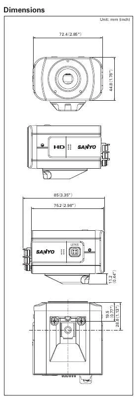 Mode d'emploi SANYO VCC-HD2000