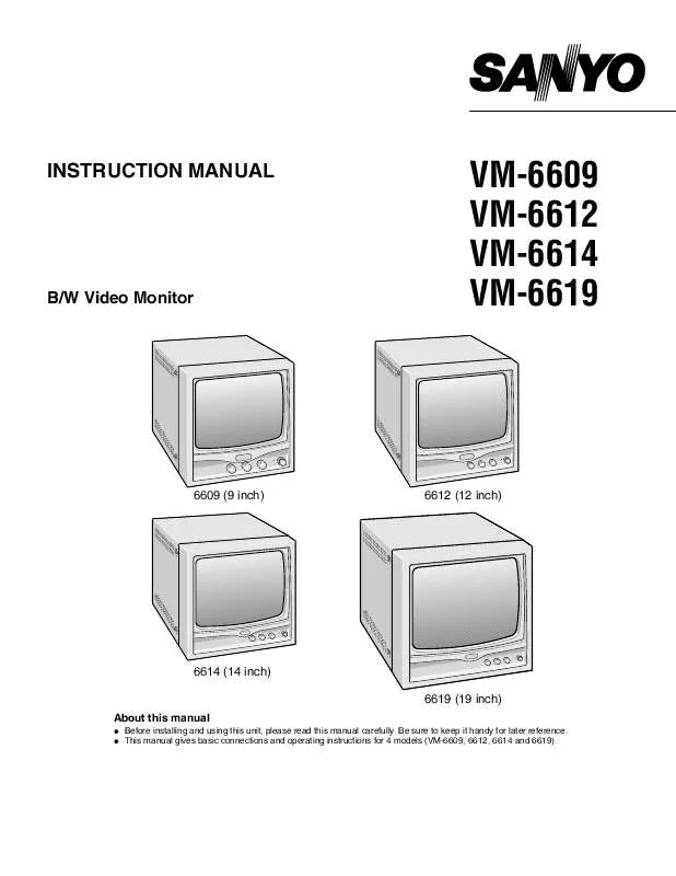 Mode d'emploi SANYO VM-6612