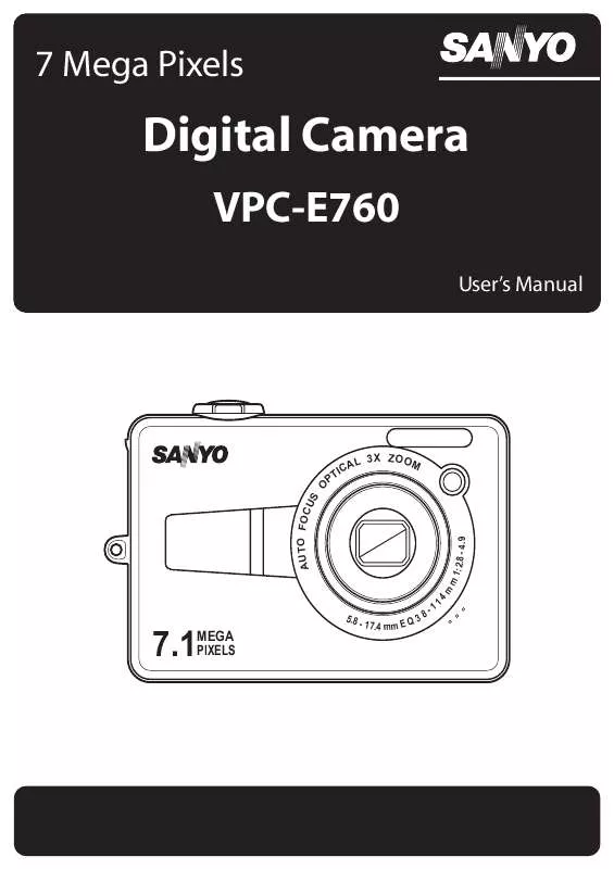 Mode d'emploi SANYO VPC-E760GL