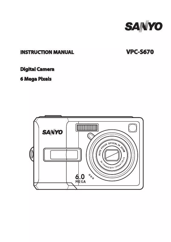 Mode d'emploi SANYO VPC-S670