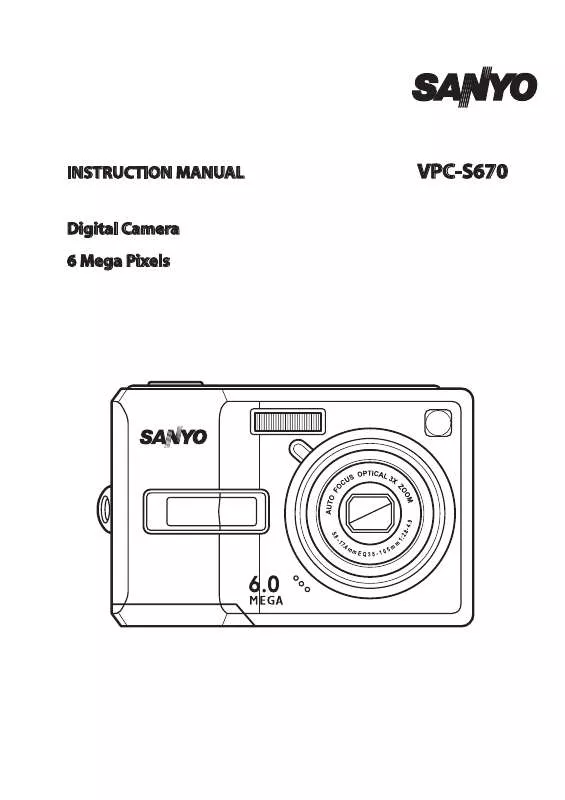 Mode d'emploi SANYO VPC-S670R