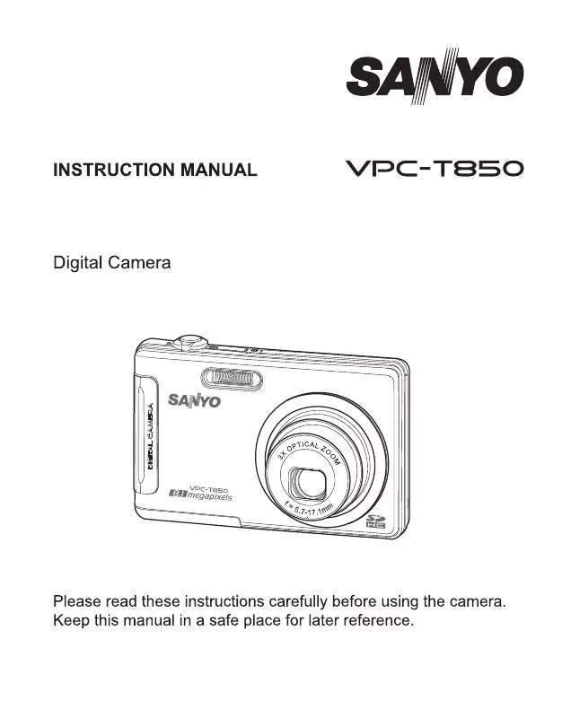 Mode d'emploi SANYO VPC-T850BL