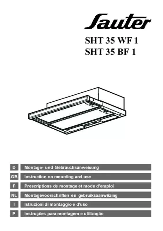 Mode d'emploi SAUTER SHT35WF1