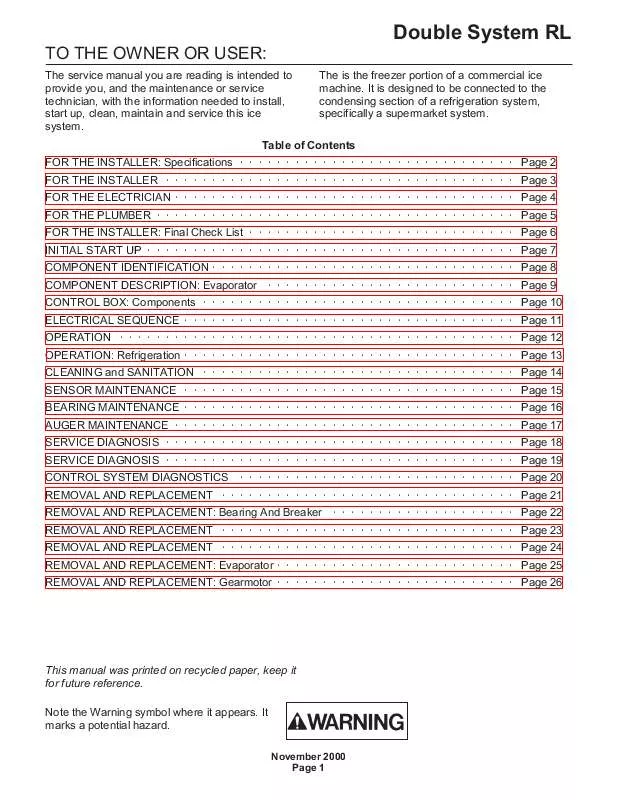 Mode d'emploi SCOTSMAN FME2400RL