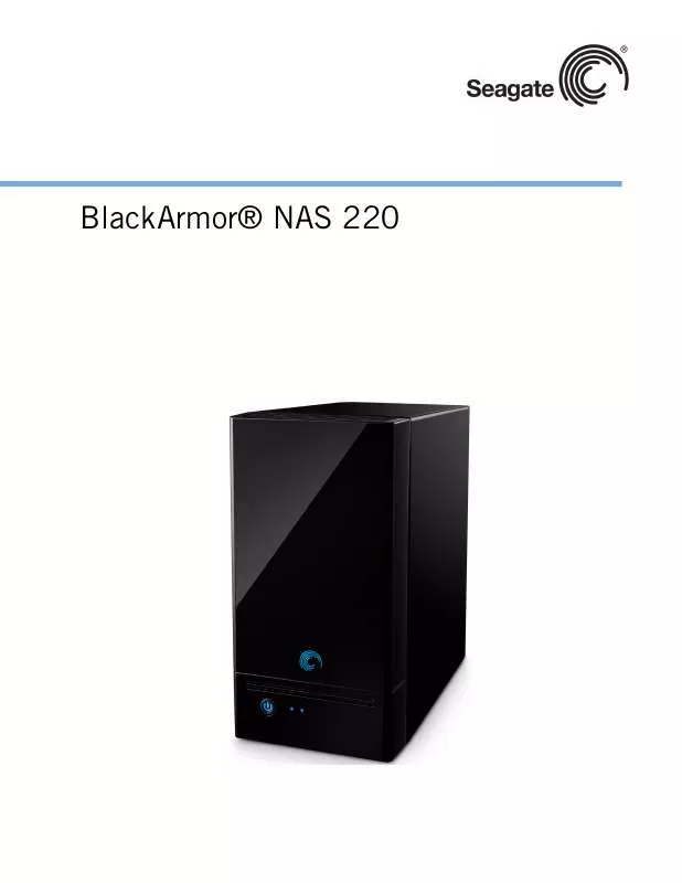 Mode d'emploi SEAGATE BLACK ARMOR NAS 220