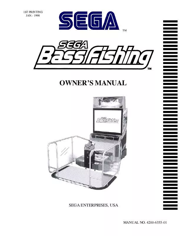 Mode d'emploi SEGA BASS FISHING