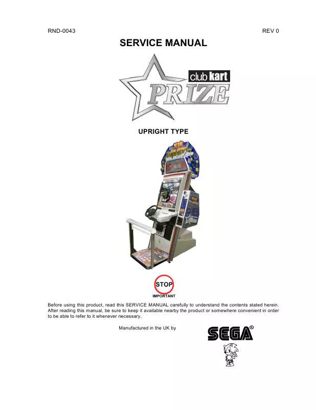 Mode d'emploi SEGA CLUB KART SWP