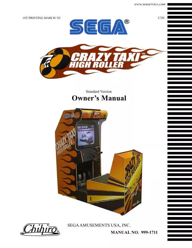 Mode d'emploi SEGA CRAZY TAXI HIGH ROLLER