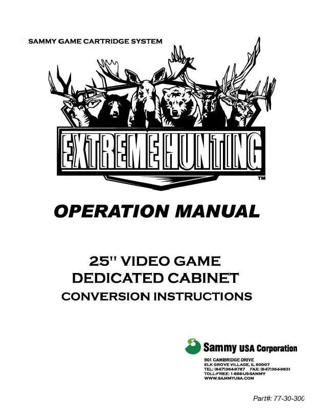 Mode d'emploi SEGA EXTREME HUNTING 1