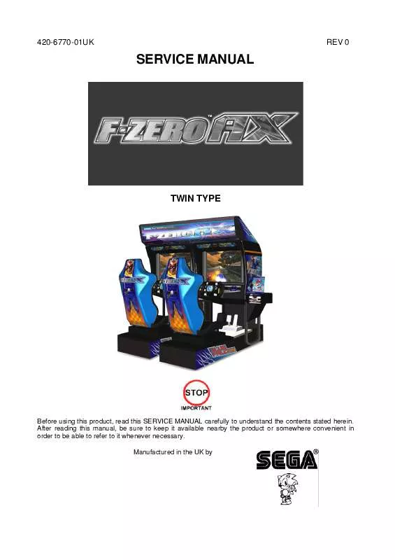 Mode d'emploi SEGA FZERO TWIN