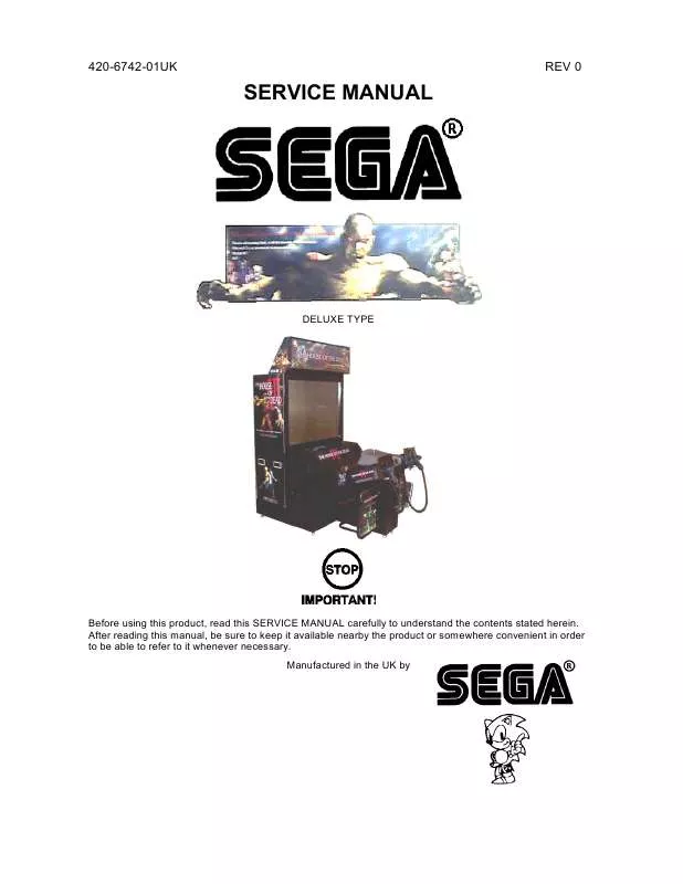 Mode d'emploi SEGA HOUSE OF THE DEAD 3 DX