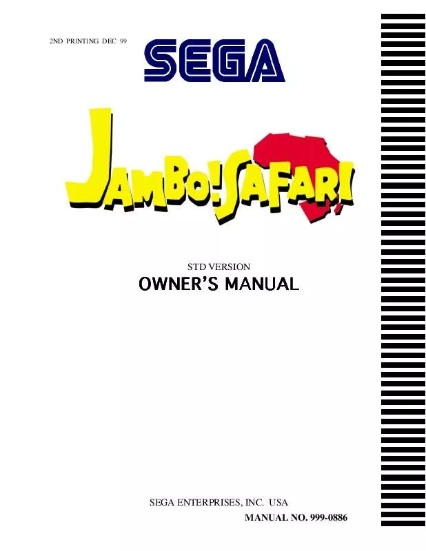 Mode d'emploi SEGA JAMBO SAFARI 1999