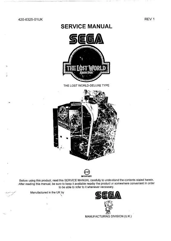 Mode d'emploi SEGA LOST WORLD DX