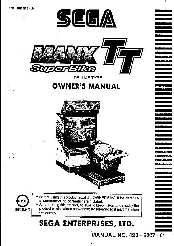 Mode d'emploi SEGA MANX TT DX1