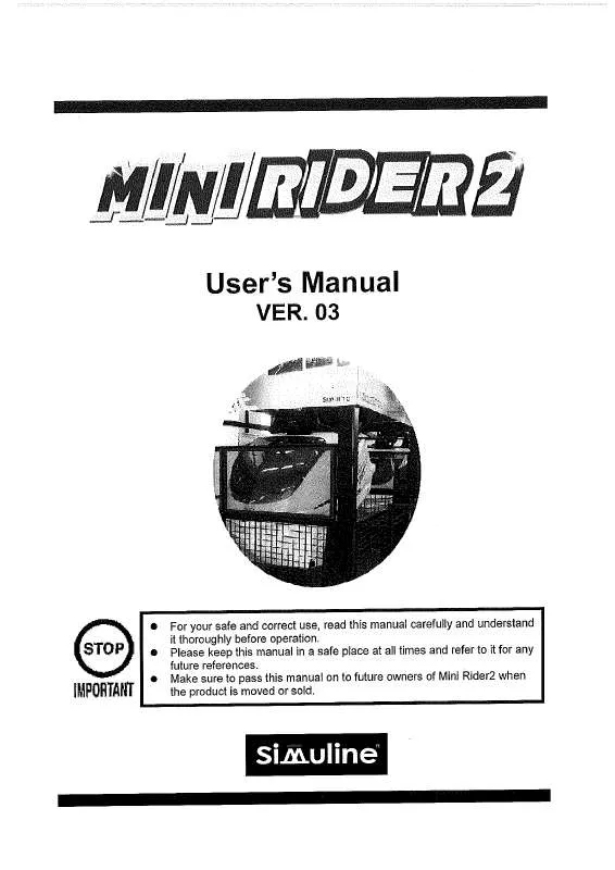 Mode d'emploi SEGA MINIRIDER2