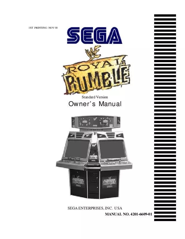 Mode d'emploi SEGA ROYAL BUMBLIE