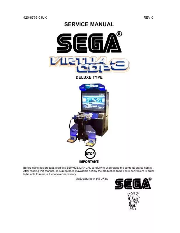 Mode d'emploi SEGA VIRTUA COP 3 DX