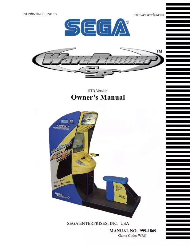 Mode d'emploi SEGA WAVERUNNERGP STD