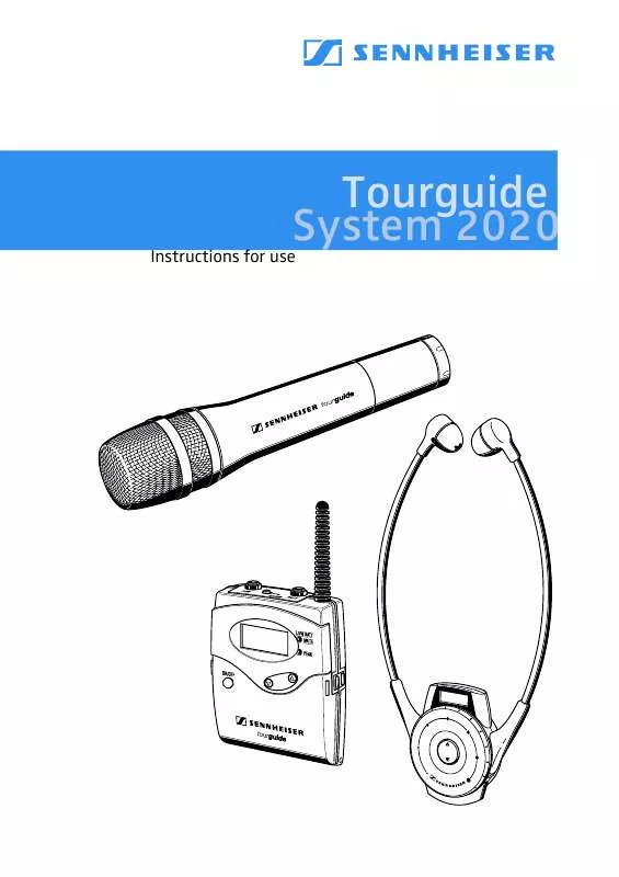 Mode d'emploi SENNHEISER SYSTEM 2020