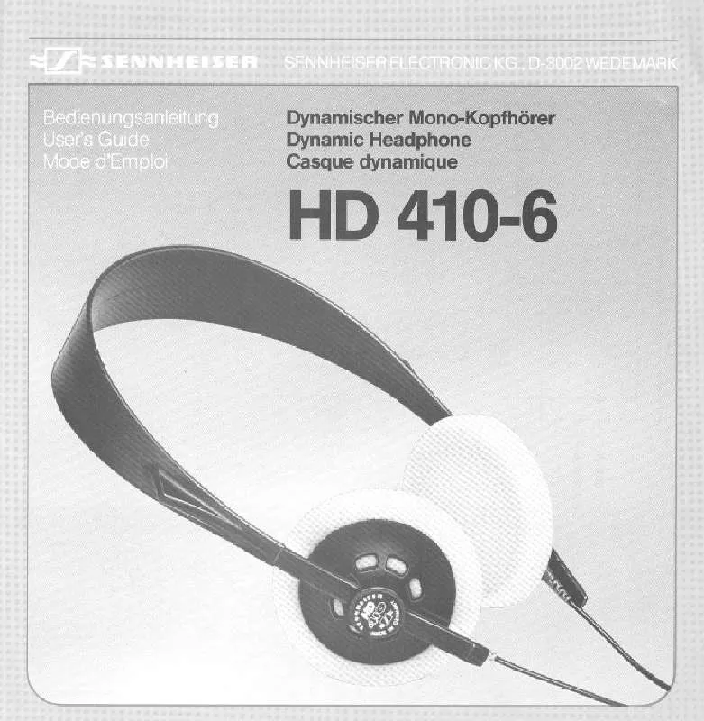 Mode d'emploi SENNHEISER HD 410-6