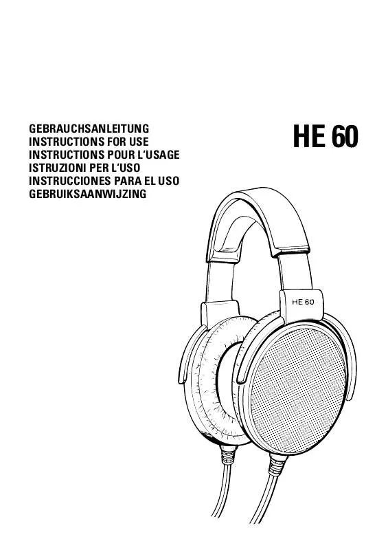 Mode d'emploi SENNHEISER HE 60