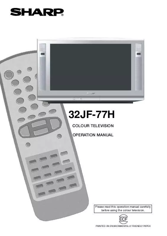 Mode d'emploi SHARP 32JF77