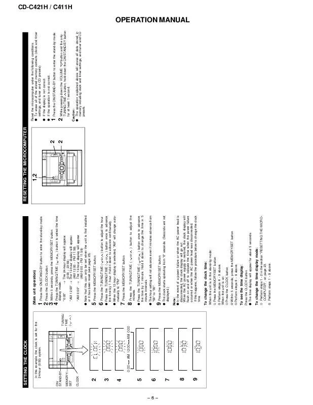 Mode d'emploi SHARP CDC411H