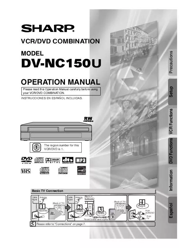 Mode d'emploi SHARP DV-NC150U