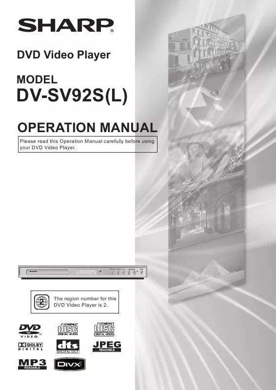 Mode d'emploi SHARP DV-SV92S(L)