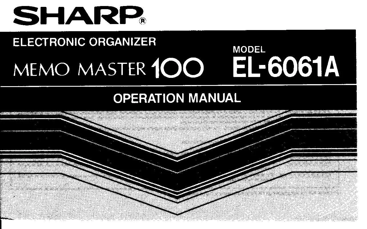 Mode d'emploi SHARP EL-6061A