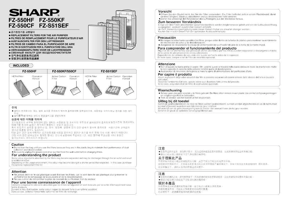 Mode d'emploi SHARP FZ-S51SEF