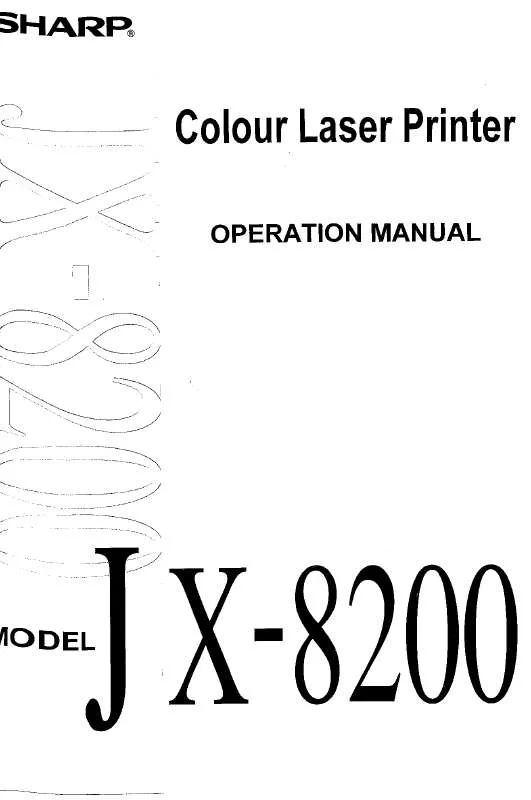 Mode d'emploi SHARP JX-8200