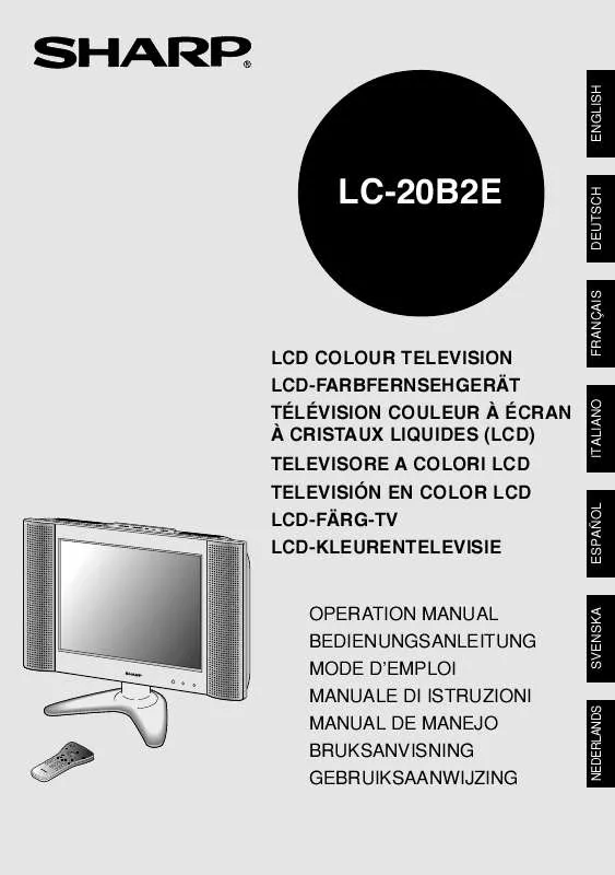 Mode d'emploi SHARP LC20B2E