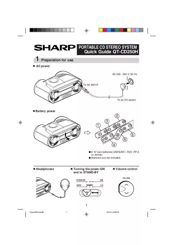 Mode d'emploi SHARP QTCD250