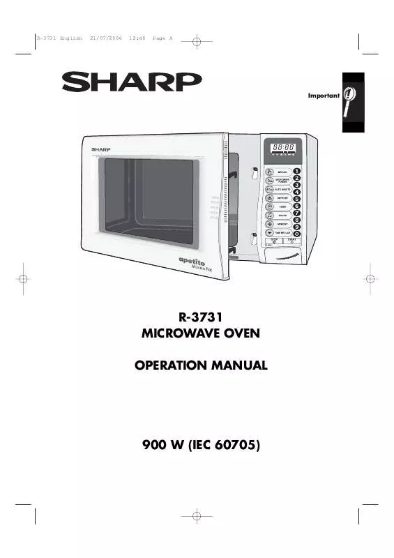 Mode d'emploi SHARP R-3731