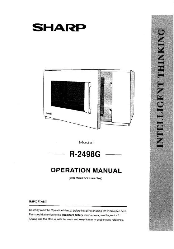 Mode d'emploi SHARP R2498G