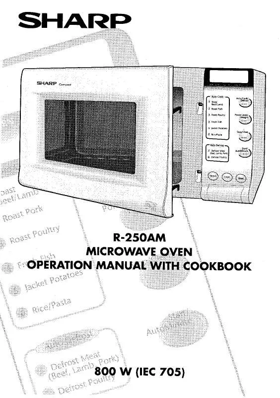 Mode d'emploi SHARP R250AM