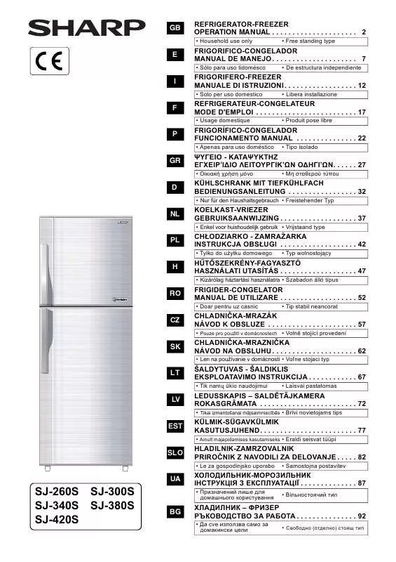 Mode d'emploi SHARP SJ-340S