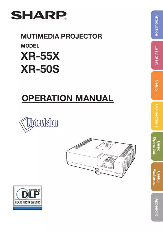 Mode d'emploi SHARP XR-55S