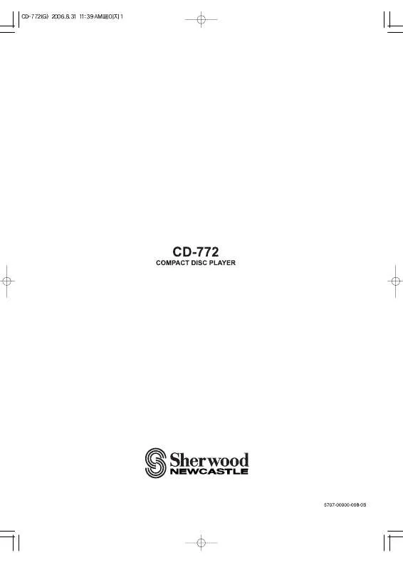 Mode d'emploi SHERWOOD CD-772