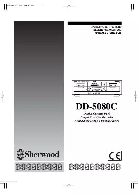 Mode d'emploi SHERWOOD DD-5080C