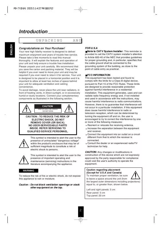 Mode d'emploi SHERWOOD RD-7108