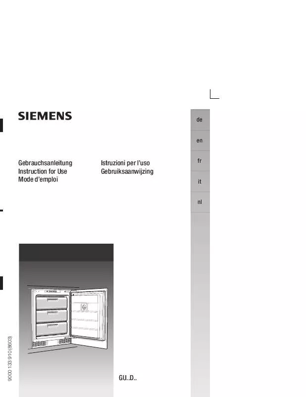 Mode d'emploi SIEMENS GU15DA55L/01