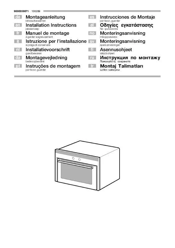 Mode d'emploi SIEMENS HB84E562B/03