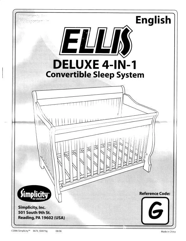 Mode d'emploi SIMPLICITY ELLIS DELUXE 4-IN-1