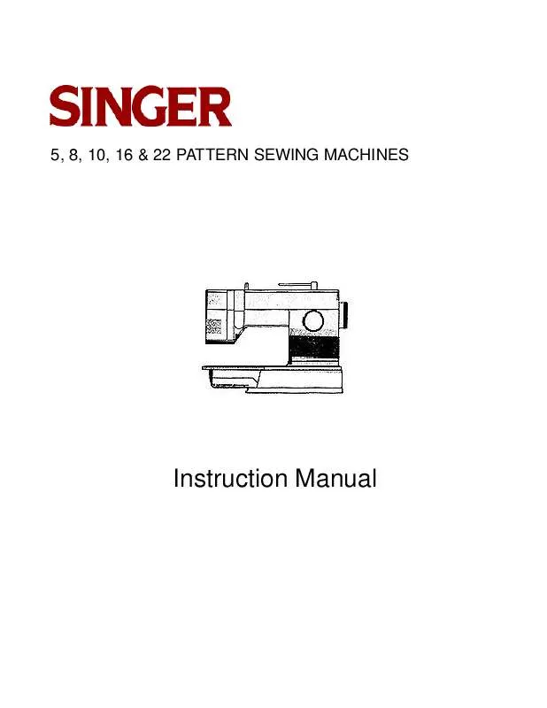 Mode d'emploi SINGER 16 PATTERN SEWING MACHINES