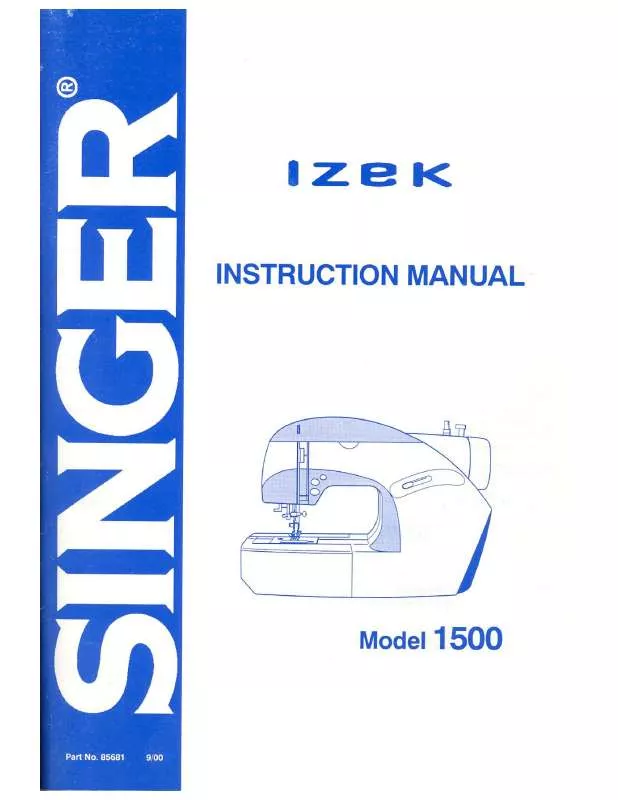 Mode d'emploi SINGER IZEK 1500