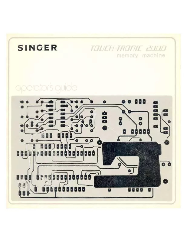 Mode d'emploi SINGER TOUCH-TRONIC 2000