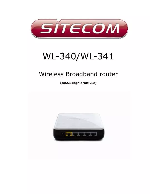 Mode d'emploi SITECOM 300N WIRELESS ROUTER WL-582